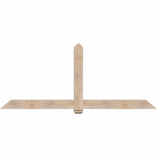 Ekena Millwork Eugene Smooth Timber Gable Bracket, Douglas Fir, 96"W x 40"H x 3 1/2"D x 5 1/2"F, 10/12 Pitch GBW096X40X0406EUG00SDF - main